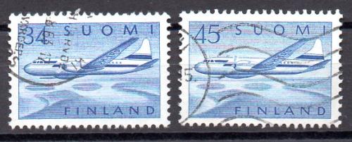 芬兰 航空 1958/59年 米歇尔编号 5/6 (o)